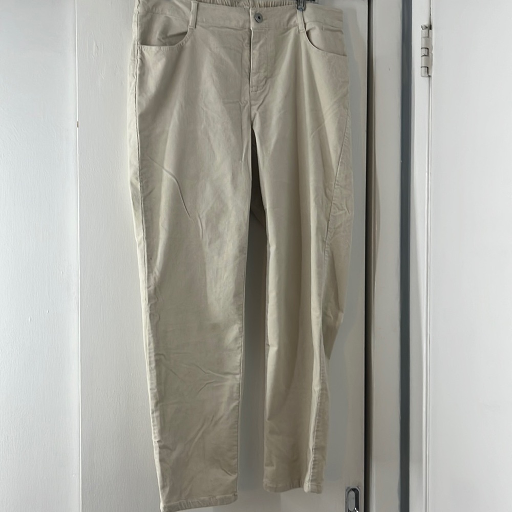 J.Jill light corduroy pebble colored pants size 16 NWT